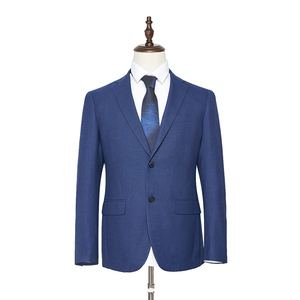 Vestes de <span class=keywords><strong>costume</strong></span> classiques pour hommes DXIAX015S-B5 – Meilleure vente – <span class=keywords><strong>Bleu</strong></span> <span class=keywords><strong>marine</strong></span> à fines rayures – Col en V – Vestes de saison tendance pour hommes - Product Image 1