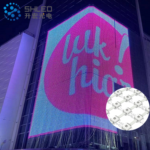 P31.25 P40 P50 P55 P80 P100 P125 RGB Small Led Pixel Mesh Curtain Display for Big Surface