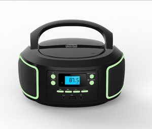 กล่องวิทยุสเตอริโอแบบพกพา4วัตต์พร้อมจอแสดงผล LED เครื่องเล่น CD อินพุต AUX สำหรับซีดีดีวีดีเครื่องเล่น CD DVD - Product Image 5