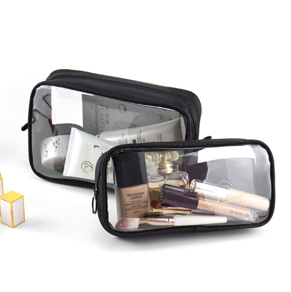 Custom Travel for Toiletry Storage Bag PVC Transparent Cosmetic Bag Zipper Closure Fashionable Waterproof Clear TPU Makeup Organ