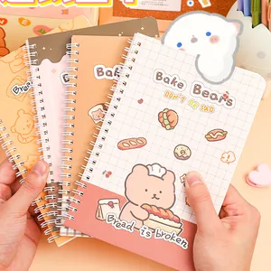 Nettes Cartoon Coil Notebook Tagebuch Loose Spiral Notebook Umwelt freundliches Cartoon Tagebuch für Mädchen