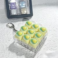 Jouet anti-stress en plastique en forme de fruit, grille 3x3, gadget pour les mains et l'esprit, testeur de touches de clavier, porte-clés fidget