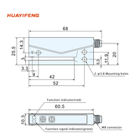 Huayifeng Le capteur 3*42mm est utilisé pour détecter l'anti-interférence de l'étiquette plug-in protection classe IP65 lumière infrarouge