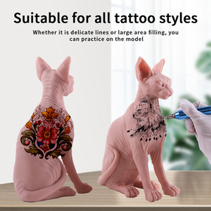 Modèle d'entraînement en silicone pour tatouage Chat Sphynx, texture de peau réaliste, courbes corporelles, pour artistes tatoueurs et débutants, outil de pratique - Product Image 2
