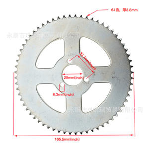 T8F 64 ฟันเฟืองเหล็กขนาด 29 มม. สำหรับอะไหล่ซ่อมมินิมอเตอร์ไซค์สกู๊ตเตอร์มาตรฐาน ISO - Product Image 2