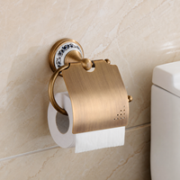 Mat Geleneksel Bakır Duvara Monte Edilen Çevre Dostu Çift Amaçlı Ağır Hizmet Tipi Banyo Kağıt Havlu Tutucu Saklama Düzenleyici Standı
