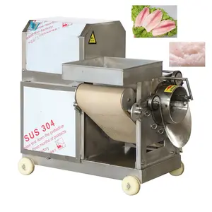 Máquina de extração de carne de peixe em aço inoxidável, equipamento de processamento de osso de peixe e separação de carne