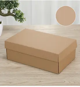 Kotak Sepatu Kustom dengan Logo Kustom Dapat Ditumpuk Kotak Sepatu Lipat Kemasan Kertas Kraft