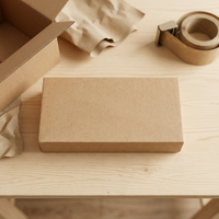 Boîte à chaussettes en papier kraft écologique naturel avec laminage mat et gaufrage, boîte cadeau personnalisable pour chaussettes