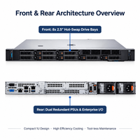 Harga Bagus Grosir D Ell PowerEdge R360 Intel Xeon 3.9GHz CPU DDR5 UDIMM NVME 1U Rack Server Beijing Baru Tersedia di Stok