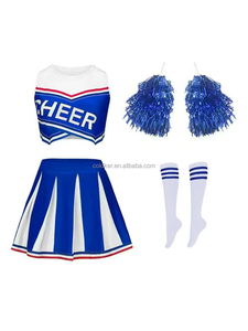 Costume de <span class=keywords><strong>Cheerleader</strong></span> pour Spectacle Scénique de Club de Musique du Lycée, <span class=keywords><strong>Déguisement</strong></span> de Fête d'Halloween, Costume de Cosplay Familial - Product Image 4