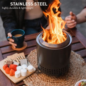 6 pouces de voyage extérieur Mesa Stove Tabletop Fire Pit Table Top Firepit en acier inoxydable avec support - Product Image 6