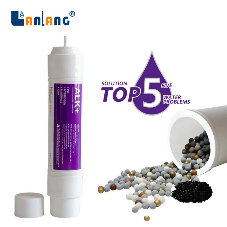 Xách tay nước tăng khoáng Alkaline Lọc Cartridge T33 lớn màu xanh Kích thước Hydrogen Alkaline nước lọc Cartridge