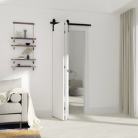 Kit de porte coulissante de grange avec quincaillerie en métal classique doré, ensemble complet, porte de grange pliante, peinture, villa moderne, insonorisée