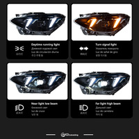 Projecteur LED DLW pour BMW F20 F21 Pre LCI 2012 2014, Ensemble de phares modifiés avec feux de jour LED Snake Eye et clignotants LED