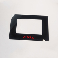 Verre aluminosilicate renforcé chimiquement, peint noir sur le dos et sur les bords, OEM. Panneaux en verre tactile.