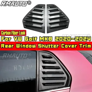 For VW Golf MK8 2020-2024 Body Kit Rear Quarter Panel <b>Window</b> Glossy Black Rear <b>Window</b> Shutter Cover Trim Accessories - Product Image 3