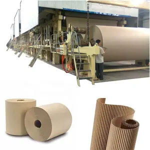 Reciclaje de papel de segunda mano, molde de cilindro de 2400mm, máquina para hacer papel Kraft para planta de reciclaje de cartón