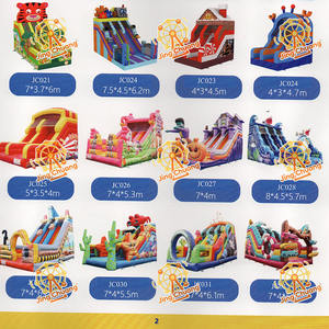 JingChuang OEM/ODM Toboggan aquatique gonflable Bateau pirate Château familial pour enfants Trampoline extérieur Équipement de divertissement en PVC - Product Image 2