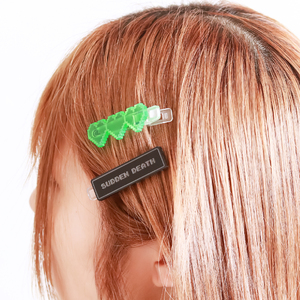 กิ๊บติดผมเด็กสไตล์ลำลองแบบกำหนดเอง ลายพิกเซลสดใส รูปหัวใจ - Product Image 4