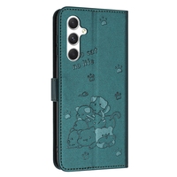 Étui portefeuille en cuir motif chat adorable pour Samsung Galaxy S26 Plus S25 Ultra Edge FE A27 A37 A57 A07 A06 A16 A26 A26 A36 A56 Housse à rabat