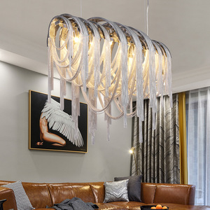 Lámpara de Araña LED de Aluminio Moderna Nórdica, Decoración para el Hogar, Blanca 4000K, Altura Ajustable, para <span class=keywords><strong>Restaurante</strong></span>, Sala de Estar - Product Image 4