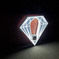 Présentoir de bouteille de boîte de nuit en forme de diamant personnalisé Glorificateur