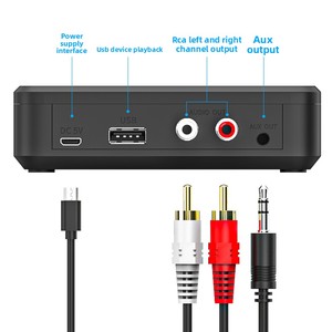 Adaptador <span class=keywords><strong>de</strong></span> <span class=keywords><strong>Audio</strong></span> BT200 NFC con <span class=keywords><strong>Receptor</strong></span> Jack <span class=keywords><strong>de</strong></span> 3.5mm Estéreo BT5.0, Cable <span class=keywords><strong>de</strong></span> Carga USB <span class=keywords><strong>RCA</strong></span> AUX <span class=keywords><strong>de</strong></span> Plástico, Dongle Negro ODM A2DP/AVRCP - Product Image 4