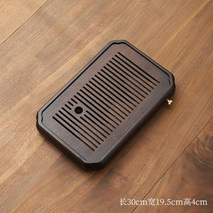 Bandejas de té de bambú al por mayor, tipo de almacenamiento de agua para el hogar, mesa de té pequeña de estilo chino simple con drenaje, bandeja de té con almacenamiento de agua - Product Image 3