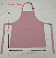 Haute qualité Logo personnalisé bleu coton cuisine dessin enfants enfants réglable artistes bavoir tabliers pour la peinture