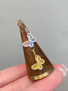 Xinfly 2026 Nuevo Colgante de Mariposa de Lujo en Oro de 18K con Diamantes Naturales, Joyería Fina de Moda para Mujer, Colgante para Bodas y Fiestas - Product Image 4