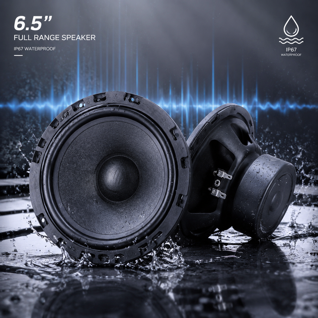 IP67 Waterproof 6.5 Inch Speakers Car Audio Subwoofers Marine Boat Full Range Speakers Audio System Sound Loudspeaker Component