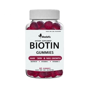 Integratori vitaminici orso caramelle gommose vegane biotine gommose per capelli forti crescita delle unghie pelle sana - Product Image 1