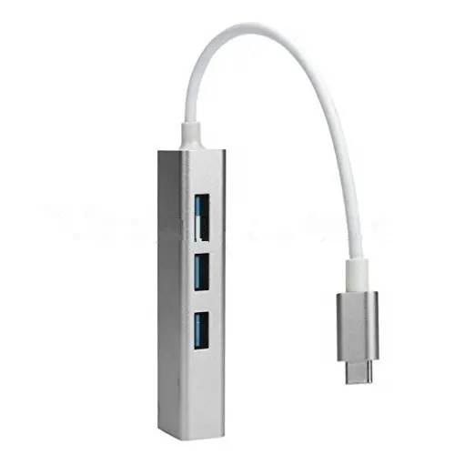 USB Type C to RJ45 Ethernet Port w/3 USB3.0 Ports Hub Adapter