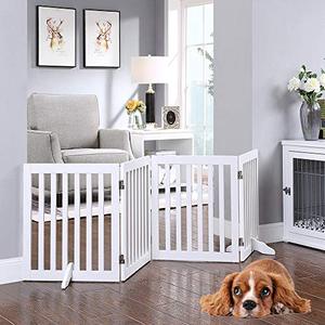 Barrière pour animaux de compagnie autoportante pour chien, <span class=keywords><strong>chat</strong></span>, bébé, barrières en bois pour animaux de compagnie pour porte, barrière pliable pour animaux de compagnie pour la maison, barrière extensible pour chien - Product Image 4