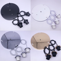 Trois têtes E27 support de lampe lustre fil accessoires d'éclairage lustre E27 douille à vis support de lampe suspension