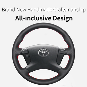 Accesorios de coche decoración Interior cuero Artificial costura a mano cubierta del <span class=keywords><strong>volante</strong></span> para <span class=keywords><strong>Toyota</strong></span> <span class=keywords><strong>Avensis</strong></span> 2007 - Product Image 3