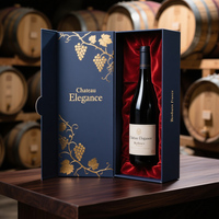 Boîte à vin personnalisée, unique, recyclable, en carton de luxe, avec aimant, boîte cadeau pour vin, emballage pour vin