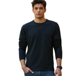 Camiseta Térmica de Manga Larga para Hombre, de Algodón Modal, Color Sólido, Casual, Cómoda, Anti-Pilling, Anti-Arrugas - Product Image 1