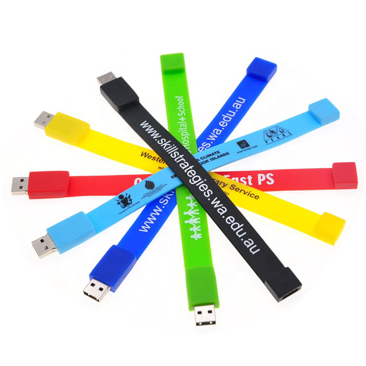 Clé USB promotionnelle de vente chaude Clé USB 2.0 Clé USB 4 Go 8 Go 16 Go 32 Go 64 Go Bracelet de sport Clé USB