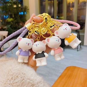 2024 New Arrival Promotion Gifts Kawaii Cute Cartoon Bear Soft PVC 3D <b>Custom</b> Logo <b>Keychain</b> - Product Image 1
