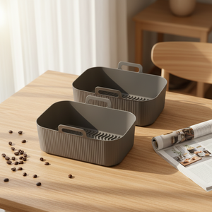 Naike – Doublures réutilisables en silicone pour friteuse à air, 20 cm x 12 cm, résistantes à la chaleur, plats de cuisson rectangulaires compatibles Ninja Tower et Russell - Product Image 3