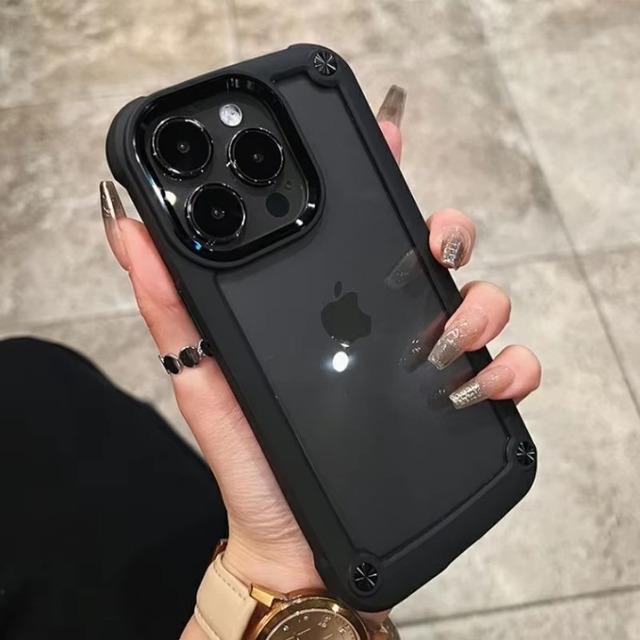 Luxury Rugged Heavy Duty Shockproof for 17 Pro 16 15 14 13 12 11 Pro Max Silicone Bumper Hard Back Cover