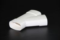 Raccord en T à angle décalé en PVC Zhongcai 55*30 pour tube plat, durable, pour branche de pipeline