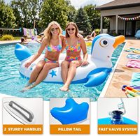 Bouée gonflable pour piscine, bouée pingouin avec poignée, pour la plage, la piscine, la détente, le raft flottant pour les jeux de plein air