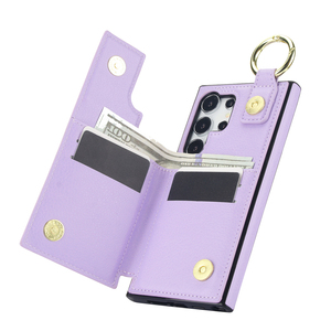Étui portefeuille en cuir PU Grain de litchi de luxe pour Samsung Galaxy S24 Ultra S23 Ultra S22 Plus S21 S20 FE étui à rabat magnétique - Product Image 4