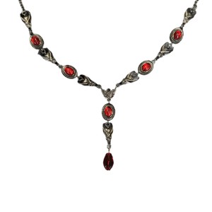Parures d'Halloween populaires : Boucles d'oreilles Gouttes de sang du Diable style sombre, Collier pendentif Araignée et Fantôme pour femme, en alliage gothique avec pierres synthétiques - Product Image 4