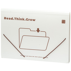 Read Think Grow Folder Large Capacity PP Standing Type Office Organizer Multipurpose Storage Bag - Product Image 1