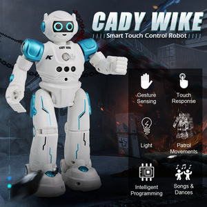 Robot Cady Wike : Détection gestuelle + Télécommande infrarouge, <span class=keywords><strong>Patrouille</strong></span> et évitement d'obstacles + Interaction sonore et lumineuse, Jouet électrique pour enfants - Product Image 1