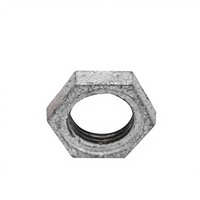 Écrou de blocage fileté en fonte malléable galvanisée de haute qualité, couleur argent, spécification 1/2-4 pour la sécurité, vente en gros